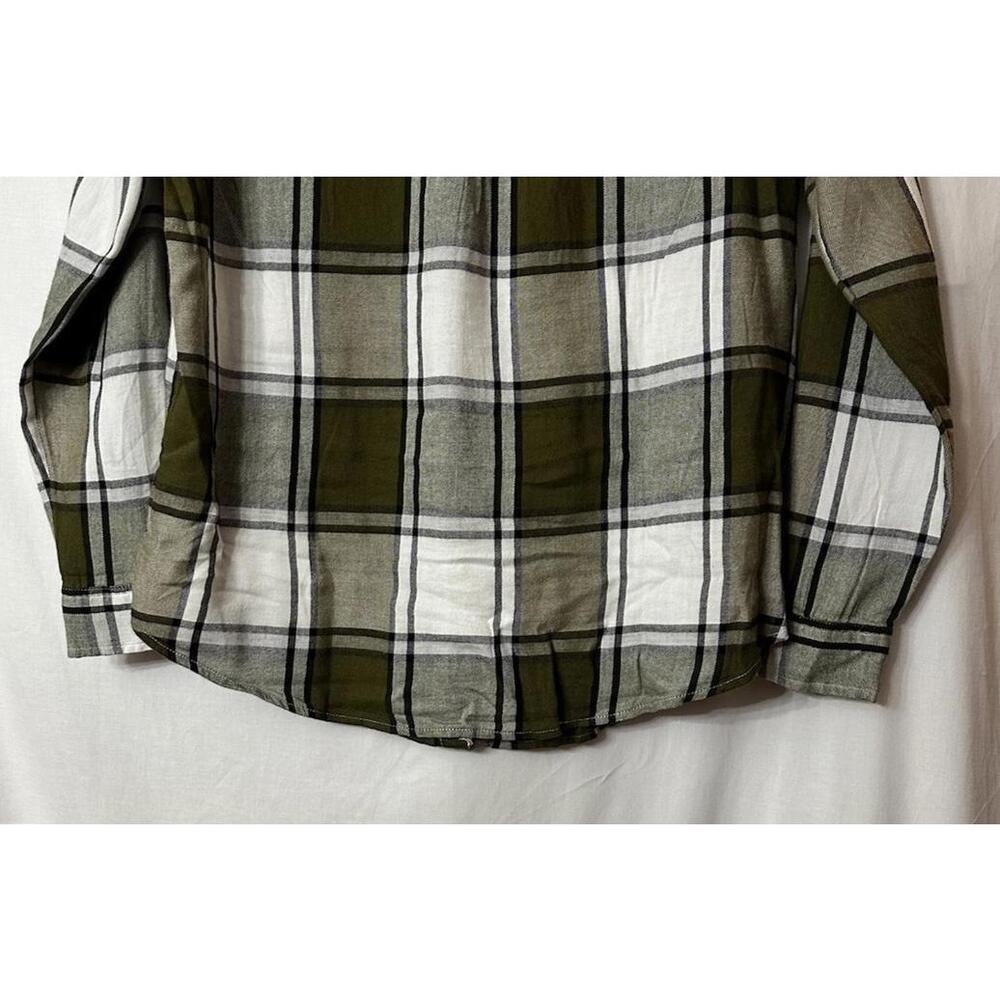 NWT Lucky Brand Womens Long Sleeve Button Plaid‎ Top Shirt Blouse Size Large - Picture 13 of 14